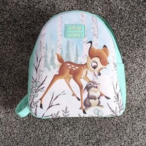 Disney Loungefly Backpack Bambi and Thumper snow day